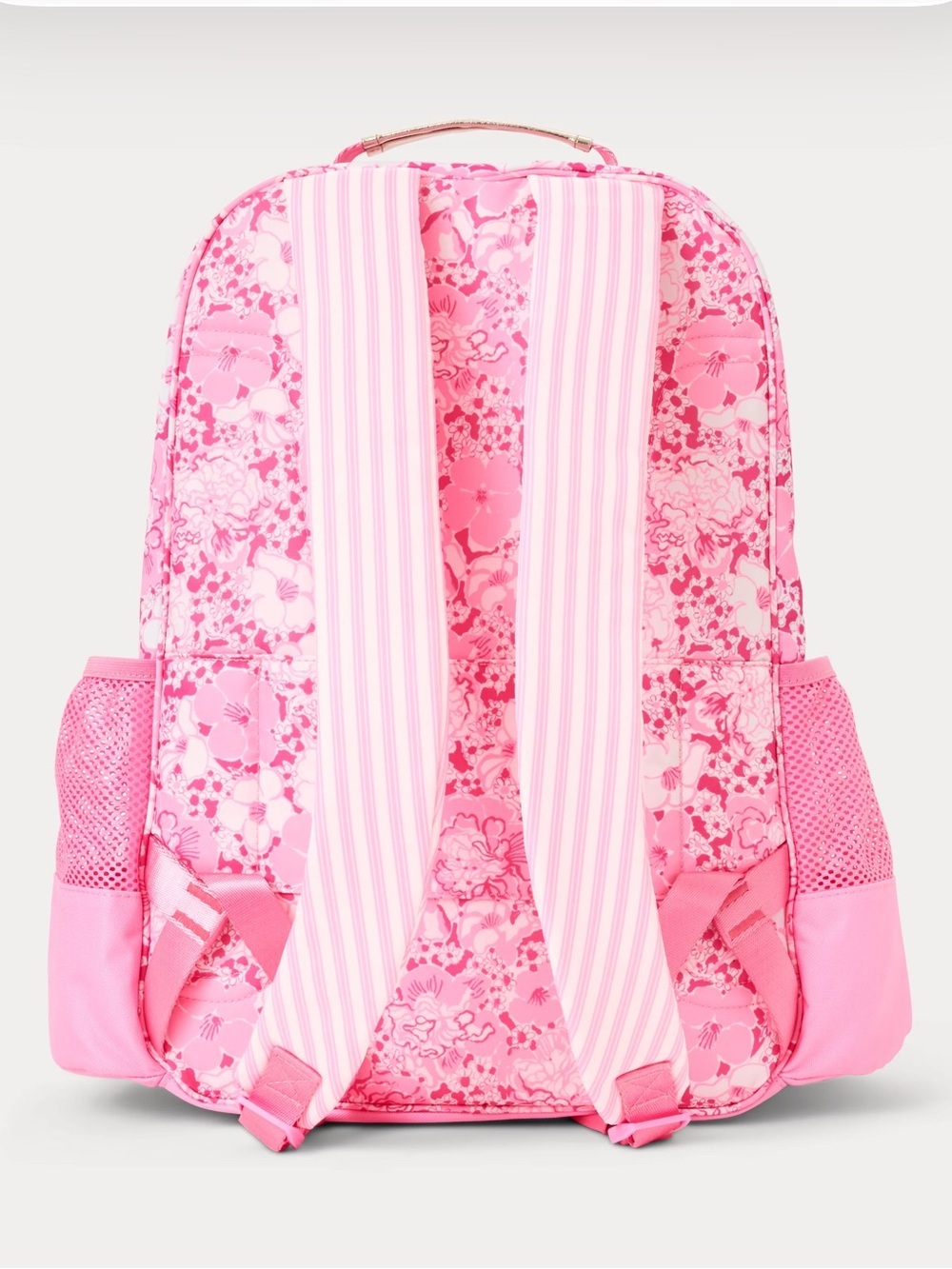 Lilly Pulitzer Printed Backpack Conch Shell Pink Burst of Joy Floral Bookbag NWT - Picture 4 of 7